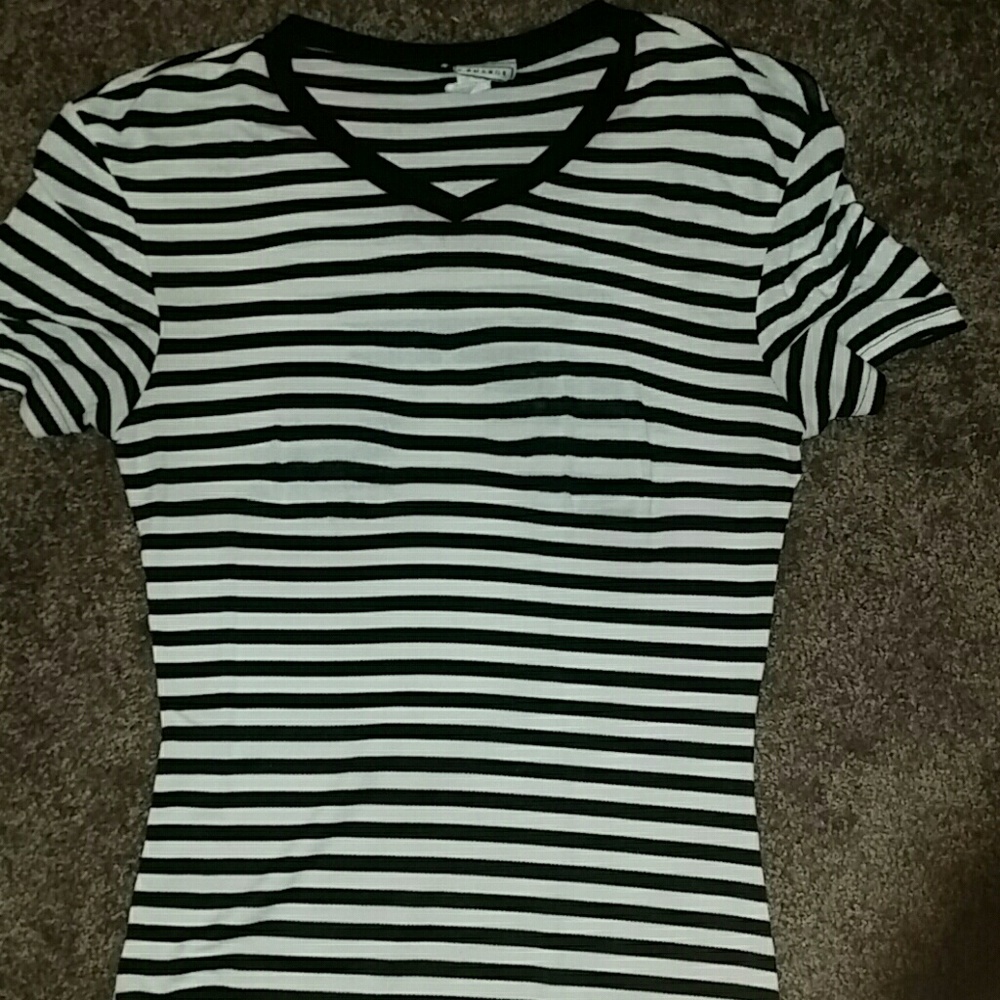 Striped, stretchy top